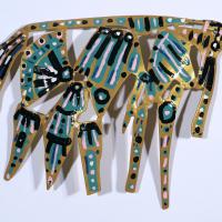 Souvenir d'un ange II 2023  Wall sculpture -Welded steel, powder coated - 30 x 40 x 5 cm