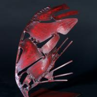 Souvenir d'un ange VII  2023  Welded and patinated steel - 27 x 24 x 15,5 cm