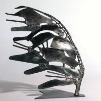 Souvenir d'un ange X 2023  Welded and patinated steel - 34 x 28 x 13 cm (Private collection)