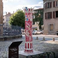 Ma colonne d'Issoire 2025 - Welded, powdercoated and painted steel- 240 x 85 x 76 cm