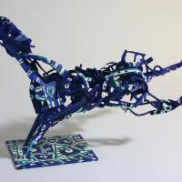 Blue horse  1994 - 2010 Welded and painted brass, unique piece - Height : 11,02 in 