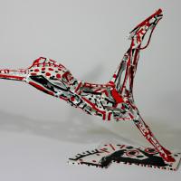 The kick 2008 Welded and painted bronze, unique piece - Height : 16,33 in