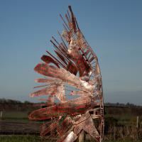 Souvenir d'un ange 2026  Acier soudé, peint et patiné - 187 x 120 x 97 cm