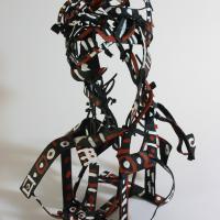 Head  1994 - 2010 Welded and painted brass, unique piece - Height : 18,89 in (Private coll.)