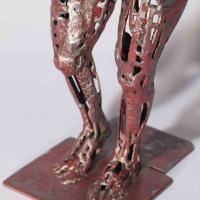 Archéologie intime 2025 Welded, painted and patinated steel - 46,5 x 17 x 13 cm