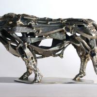 Silver bull 2017 Welded and silvered bronze - Height : 6,88 in
