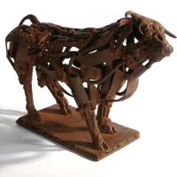 Toro antico 2017 Welded steel, unique piece - Height : 9,25 in