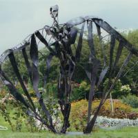 The Senses' Traveller  1997 Soldered bronze, unique piece - Height : 94,48 in (Private Coll.)