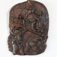 The Pope 1990 Patinated terracotta - Height : 11,41 x 8,07 in