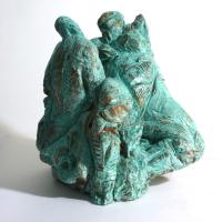 Pietà 1989 Patinated terracotta - Height : 12,20 in