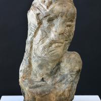 Man's head  1989 Plaster - Height : 12,59 in