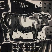 Mon voisin est tranquille  2016 Encre de Chine sur papier - 24 x 30 cm