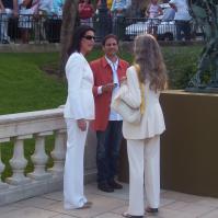 Princess Caroline, curator Solange Auzias de Turenne and the artist