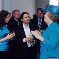 Preview with Queen Beatrix, the artist and his wife