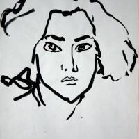 Laura I 1987 Encre de Chine sur papier - 49,5 x 36,5 cm