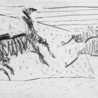 Série Moi et mon cheval 1991
													Pointe sèche
													Tirage à 20 exemplaires