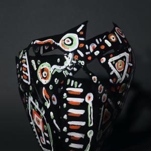 L'urne magique 2021 Welded and painted steel - 38 x 31 x 35 cm - Unique piece SOLD