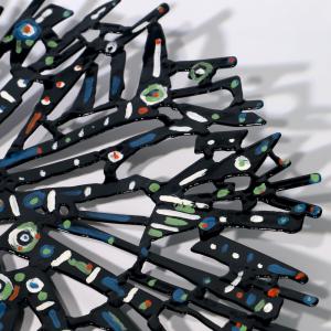 Soleil nocturne 2021 Welded and painted steel - Diameter : 53 cm - Unique piece SOLD