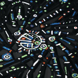 Soleil nocturne 2021 Welded and painted steel - Diameter : 53 cm - Unique piece SOLD