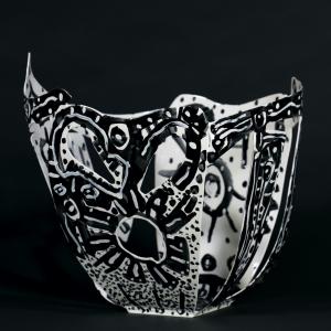 Pompei 2021 Welded and painted steel - 31 x 30,5 x 30 cm - Unique piece