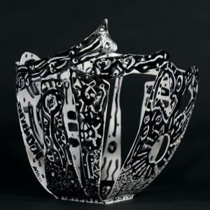 Pompei 2021 Welded and painted steel - 31 x 30,5 x 30 cm - Unique piece