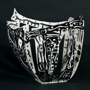 Pompei 2021 Welded and painted steel - 31 x 30,5 x 30 cm - Unique piece