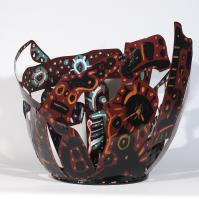 Eclosion V 2024 Welded and painted steel - Height : 58,5 cm - Diameter: 65 cm