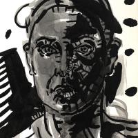 Emmanuelle I  2020 Encre de Chine sur papier 29 x 20 cm