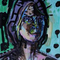 Portrait d'Emmanuelle I 2017 Encre de Chine sur papier - 34 x 24 cm