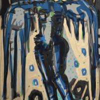 La Quête III  2024 Encres et pastel à l'huile sur papier - 47 x 32,5 cm