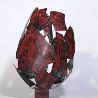 Eclosion IX 2025 Acier soudé peint et patiné - 55 x 34 x 36 cm