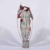 Fleur pour ma Muse III 2025 Welded, painted and patinated steel - 45 x 19 x 16 cm