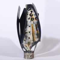 Fleur pour ma Muse III 2025 Welded, painted and patinated steel - 36 x 16 x 13 cm