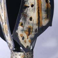 Fleur pour ma Muse III 2025 Welded, painted and patinated steel - 36 x 16 x 13 cm