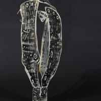 Fleur pour ma Muse V 2025 Acier soudé peint et patiné - 48 x 15 x 16 cm