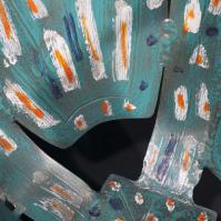 Fleur pour ma Muse II (Flower for my Muse II ) 2024 Welded and patinated steel - Height : 30 cm - Diameter : 35,5 cm