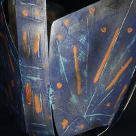 Fleur pour ma Muse II (Flower for my Muse II ) 2024 Welded and patinated steel - Height : 30 cm - Diameter : 35,5 cm