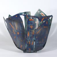 Fleur pour ma Muse II (Flower for my Muse II ) 2024 Welded and patinated steel - Height : 30 cm - Diameter : 35,5 cm