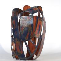 Fleur pour ma Muse I (Flower for my Muse I ) 2024 Welded and patinated steel - Height : 42 cm - Diameter : 24 cm