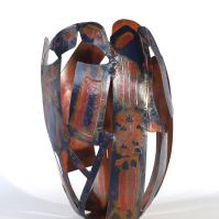 Fleur pour ma Muse I (Flower for my Muse I ) 2024 Welded and patinated steel - Height : 42 cm - Diameter : 24 cm