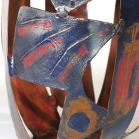 Fleur pour ma Muse I (Flower for my Muse I ) 2024 Welded and patinated steel - Height : 42 cm - Diameter : 24 cm